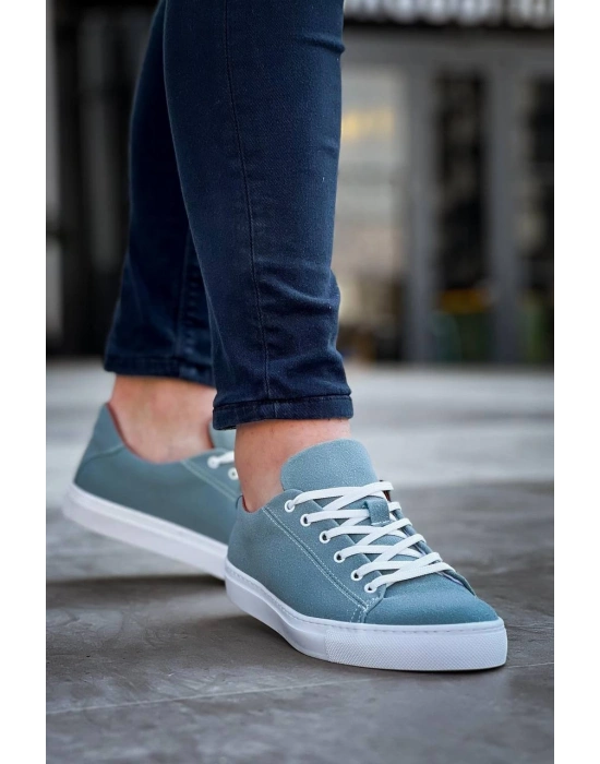 KB-122  Kuback  Bebe Mavi Süet Yüksek Taban Bağcıklı Günlük Erkek Ayakkabı