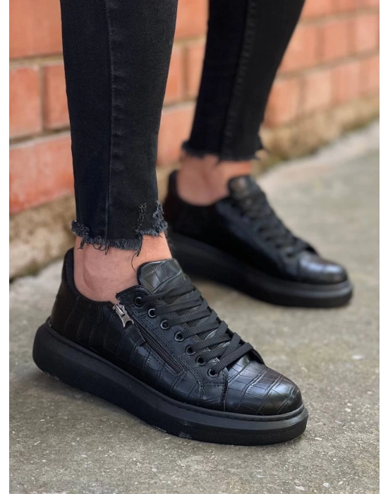 KB-309  Kuback Kömür Fermuar Ve Bağcıklı  Günlük Erkek  Ayakkabı