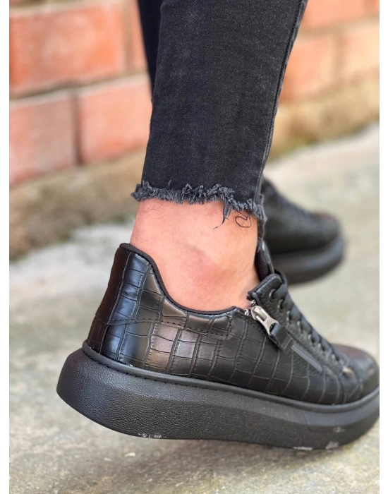 KB-309  Kuback Kömür Fermuar Ve Bağcıklı  Günlük Erkek  Ayakkabı