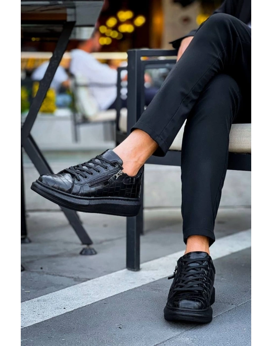 KB-309  Kuback Kömür Fermuar Ve Bağcıklı  Günlük Erkek  Ayakkabı