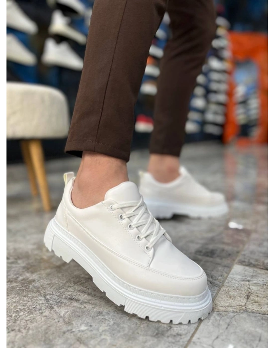 KB-702 Kuback Beyaz Cilt Günlük Erkek Ayakkabı