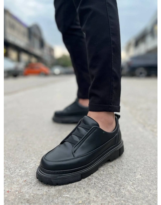 KB-703 Kuback Kömür Cilt Lastikli Günlük Erkek Ayakkabı