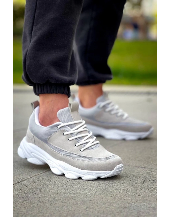 KB-707  Kuback Taş Süet Yüksek Taban Bağcıklı Günlük Erkek Ayakkabı