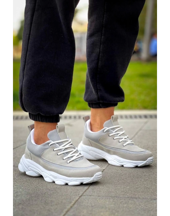 KB-707  Kuback Taş Süet Yüksek Taban Bağcıklı Günlük Erkek Ayakkabı