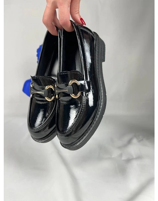 KB-801 Kuback Kömür Rugan Günlük Kadın Babet