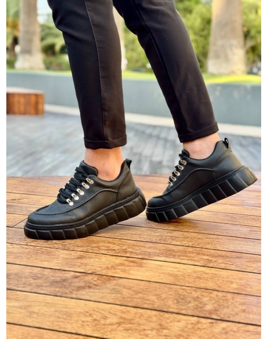 KB-X10 Kuback Kömür Cilt Yüksek Taban Günlük Spor Ayakkabı