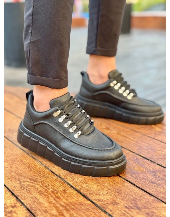 KB-X10 Kuback Kömür Cilt Yüksek Taban Günlük Spor Ayakkabı