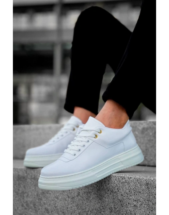 KB-X20 Kuback Beyaz Cilt Günlük Erkek Ayakkabı