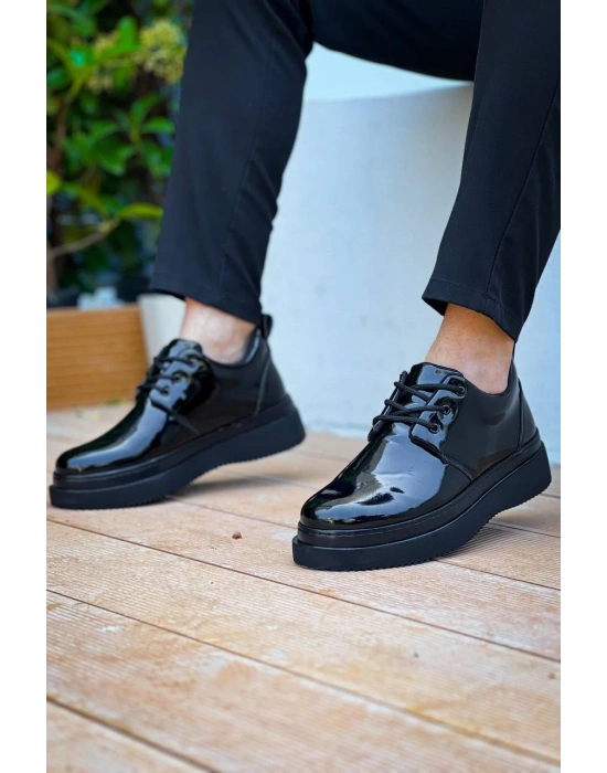 KB-X3  Kuback  Siyah Rugan Siyah Taban  Bağcıklı  Günlük Erkek  Ayakkabı