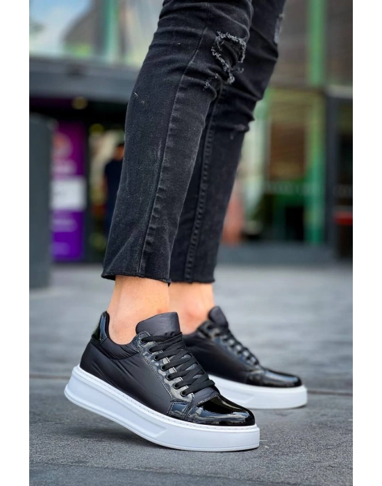 KB-X46 Kuback Siyah Rugan Bağcıklı  Günlük Erkek Ayakkabı