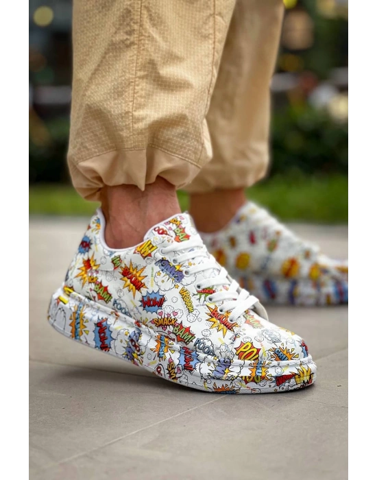 KB-X500  Kuback  Beyaz Boom  Bağcıklı  Günlük Erkek  Ayakkabı