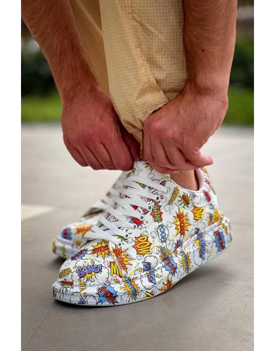 KB-X500  Kuback  Beyaz Boom  Bağcıklı  Günlük Erkek  Ayakkabı