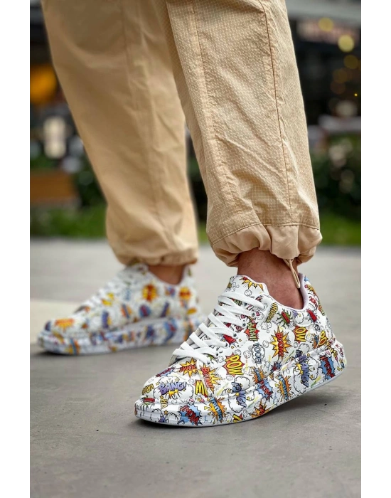 KB-X500  Kuback  Beyaz Boom  Bağcıklı  Günlük Erkek  Ayakkabı