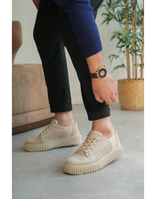 KB-X516 Kuback Bej Süet Günlük Erkek Ayakkabı