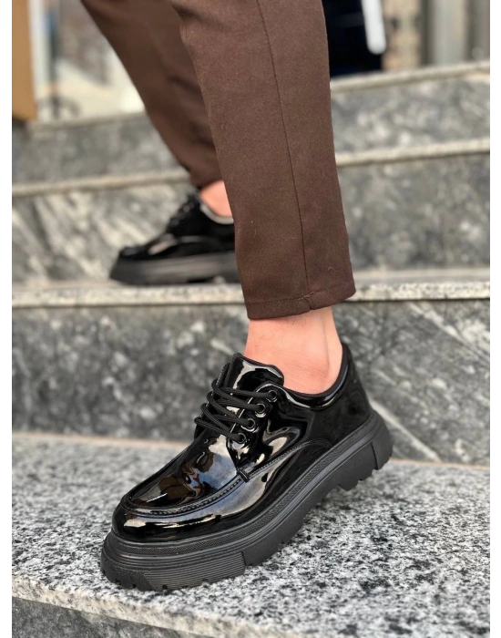 KB-X6 Kuback Kömür Rugan Günlük Erkek Ayakkabı