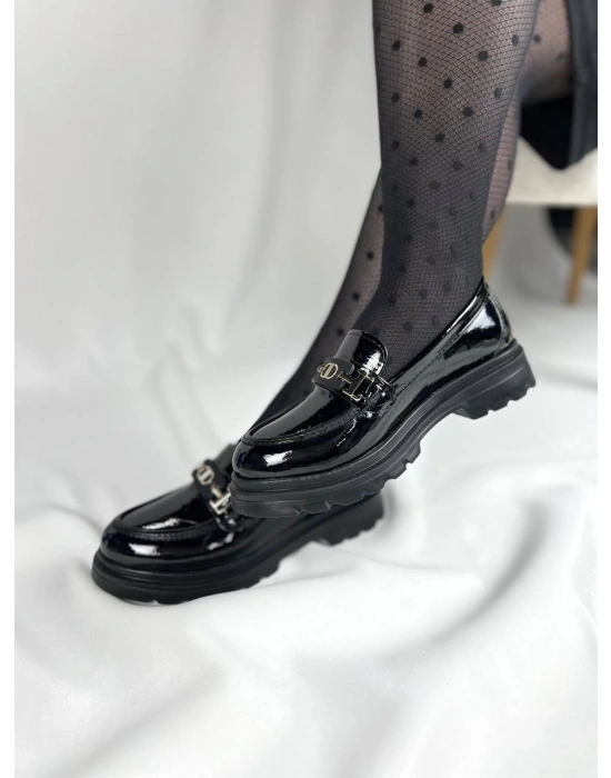 KB-ZN102 Kuback Kömür Rugan Günlük Kadın Babet