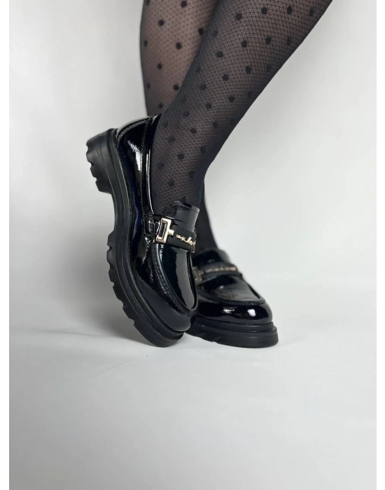 KB-ZN103 Kuback Kömür Rugan Günlük Kadın Babet