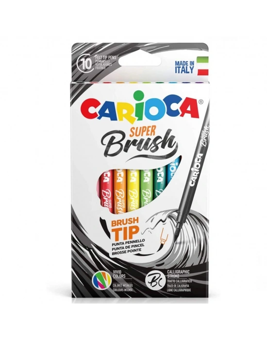 Keçeli Boya Süper Brush Fırça Uçlu 10lu 42937