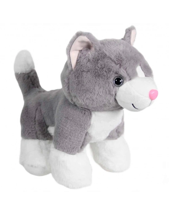 Kedi Peluş Gri 36 cm