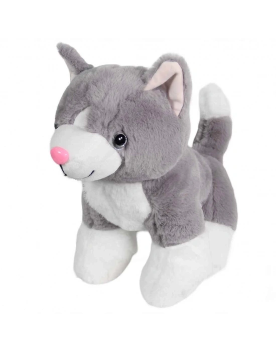 Kedi Peluş Gri 36 cm