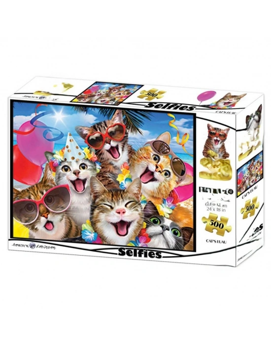Kediler Partide 500 Parça Yetişkin Puzzle
