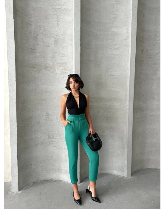 Kemerli havuç pantolon