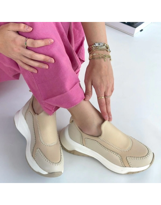 Kendy Bej Cilt Spor Ayakkabı