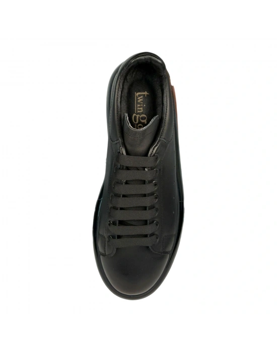 Kişiselleştirilebilir Kalın Ortopedik Tabanlı Mcquen Sneaker Spor Ayakkabı - Siyah