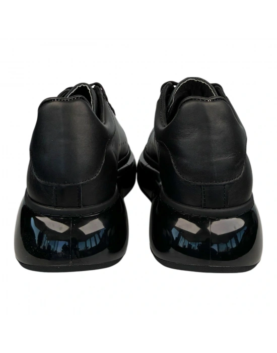 Kişiselleştirilebilir Kalın Ortopedik Tabanlı Mcquen Sneaker Spor Ayakkabı - Siyah