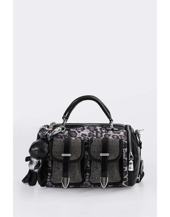 Kiwer Siyah Cilt Omuz Çantası