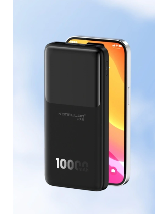 Konfulon A35 10.000 mAh 15W Mini Powerbank - Siyah