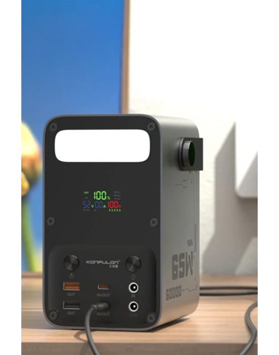 Konfulon A69Q 60000 mAh PD 65W Powerbank - Siyah