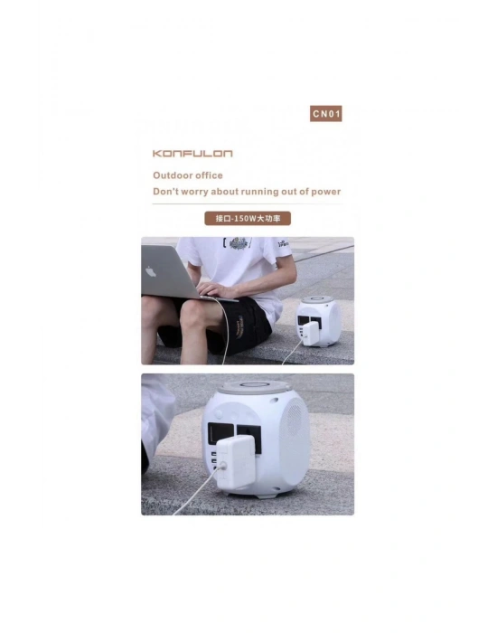 Konfulon CN01 Powerbank 45.000 mAh Kamp Şarj PD - Beyaz