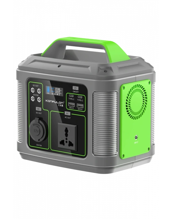 Konfulon CN04 Powerbank 300W 60.000 mAh 5W Led Işıklı Kamp Şarj PD 60W - Gri