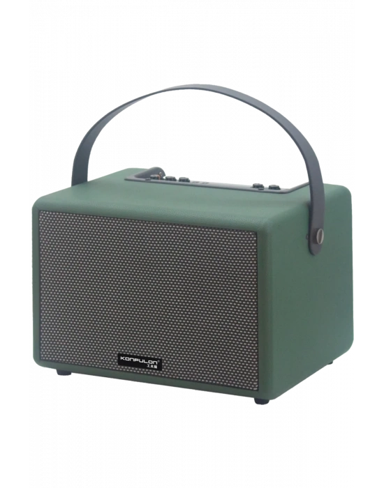 Konfulon F31 50W Sürücülü 2 Adet Mikrofonlu BT 5.2 Kablosuz Hoparlör - Yeşil