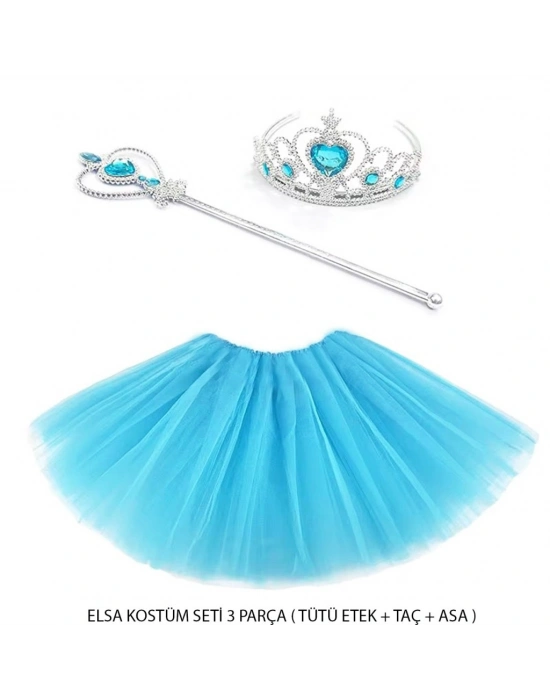 Kostüm Seti 3 Parça (Tütü Etek + Taç + Asa )