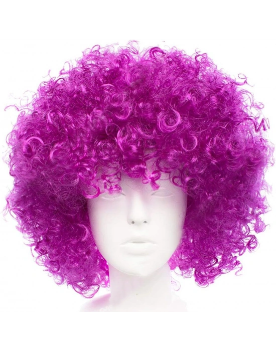 Koyu Mor Renk Violet Afro Bonus Saç Peruk