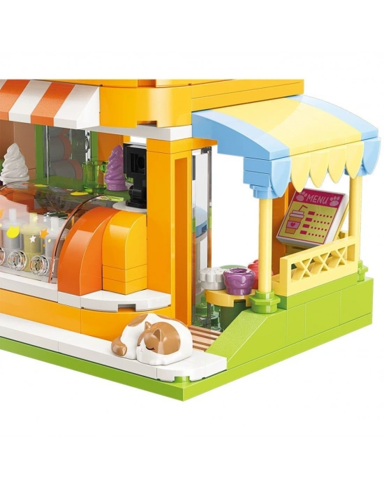 KP28017 Keeppley Kitten Juice Shop Blok Seti 315 Parça -Vagonlife