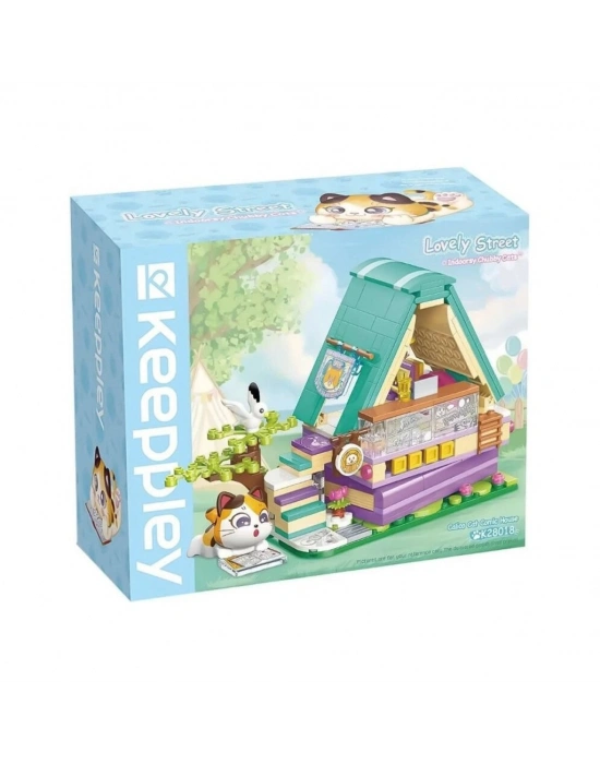 KP28018 Keeppley Lovely Street Calico Cat Comic House Blok Seti -Vagonlife
