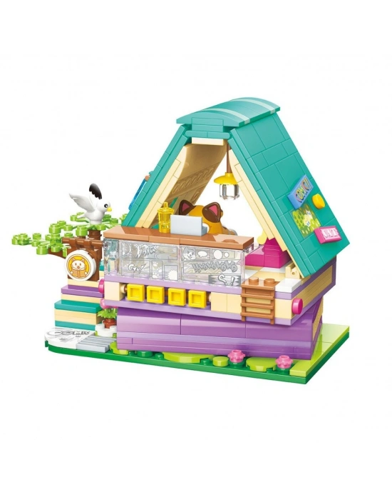 KP28018 Keeppley Lovely Street Calico Cat Comic House Blok Seti -Vagonlife