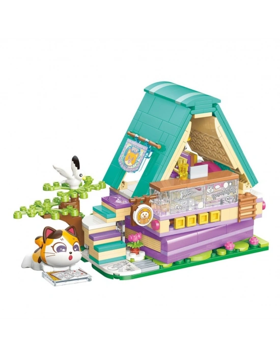 KP28018 Keeppley Lovely Street Calico Cat Comic House Blok Seti -Vagonlife