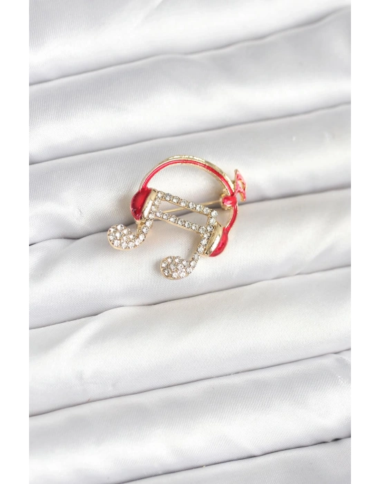 Kulaklıklı Nota Model Broş