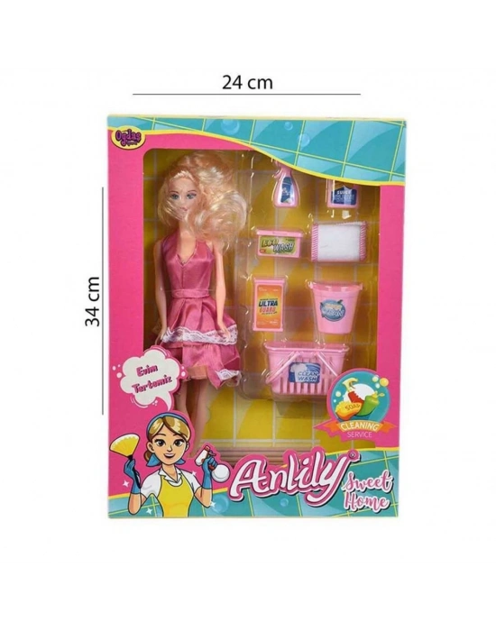 Kutuda Anlily Temizlik Setli Bebek 2442
