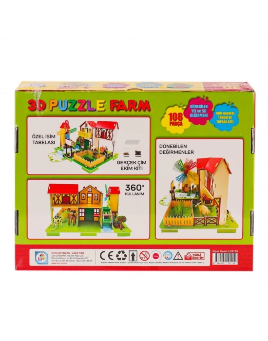 LC0115 3D Boyutlu Çiftlik Puzzle -