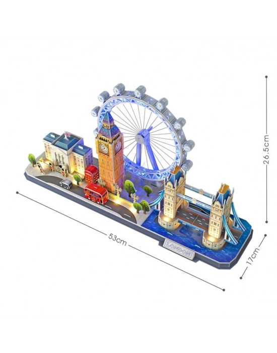 London City Line 3D Puzzle LED Işıklı