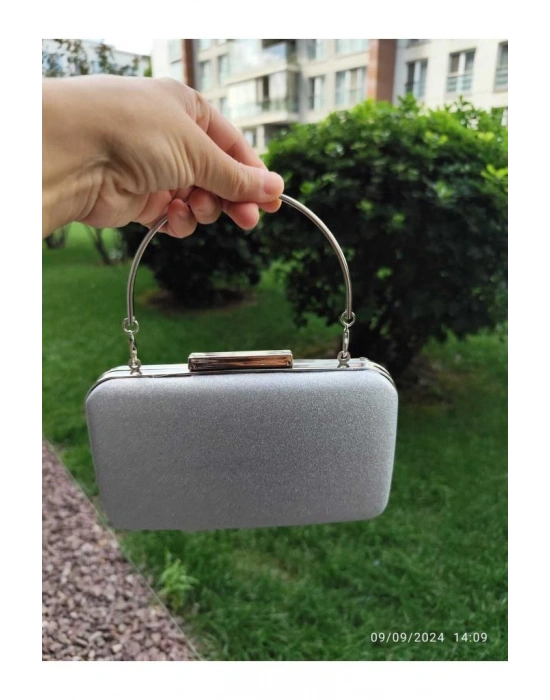 Lowell Home  Gümüş Simli Abiye Çanta