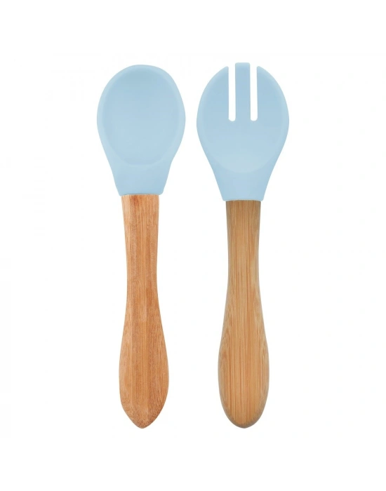 Mama Kaşığı ve Çatal Seti Mineral Blue