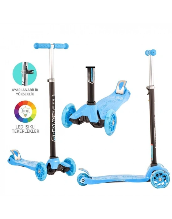 Mavi Twist Işıklı Scooter