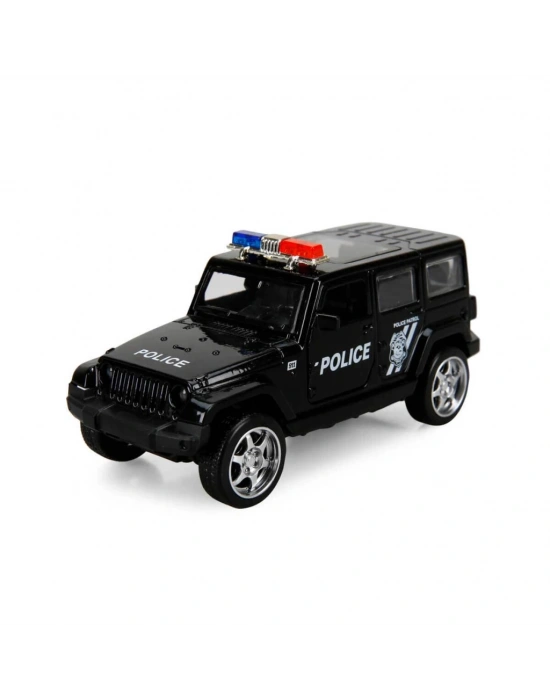 Maxx Wheels Işıklı Polis Jeep Model Arabalar 12 cm