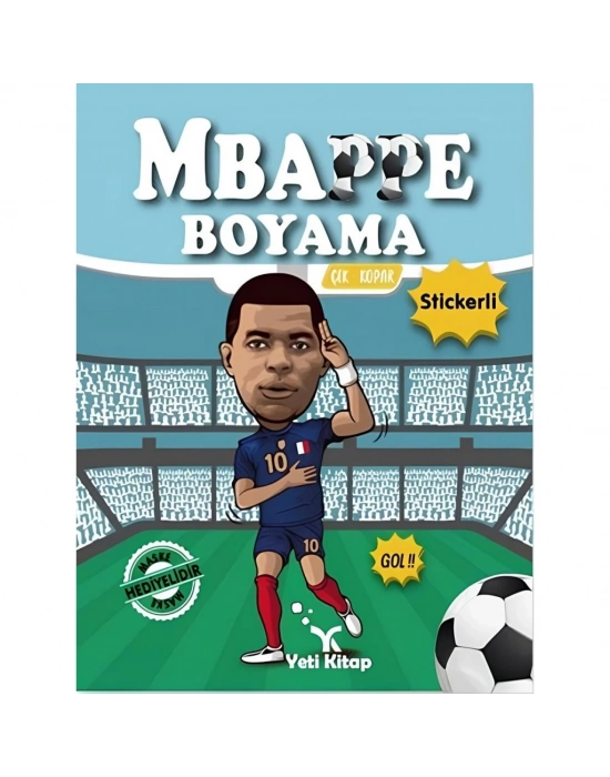 MBappe Çıkartmalı Maskeli Boyama Kitabı